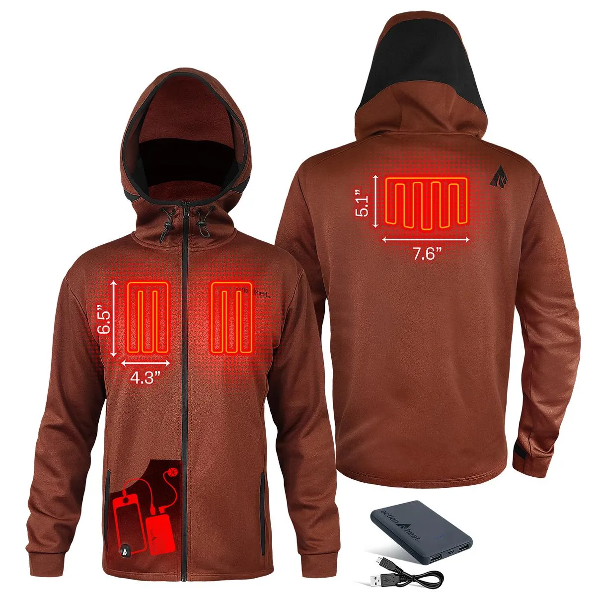 ActionHeat 5V Men's Slim Fit Battery Heated Hoodie