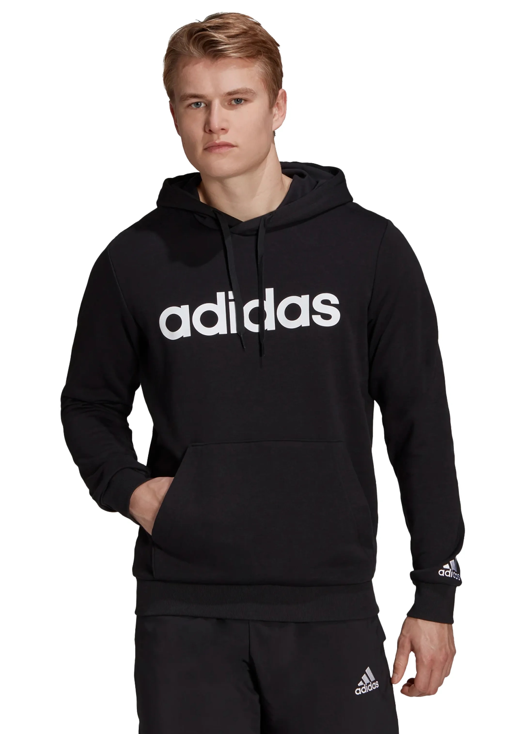 Adidas Mens Linear Logo Full Length Hoodie <br> GK9057