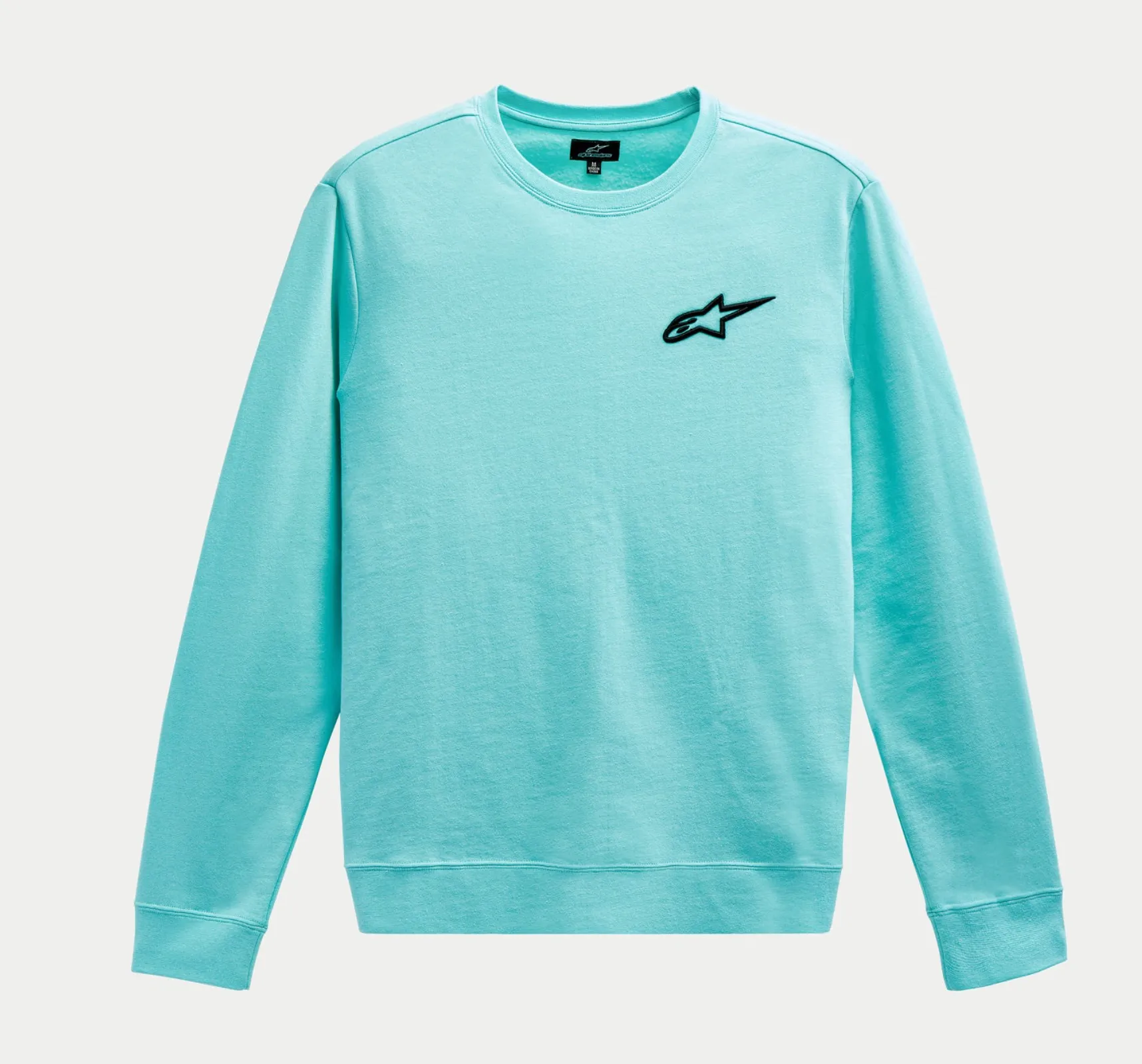 AGELESS CHEST CREW FLEECE -AQUA-