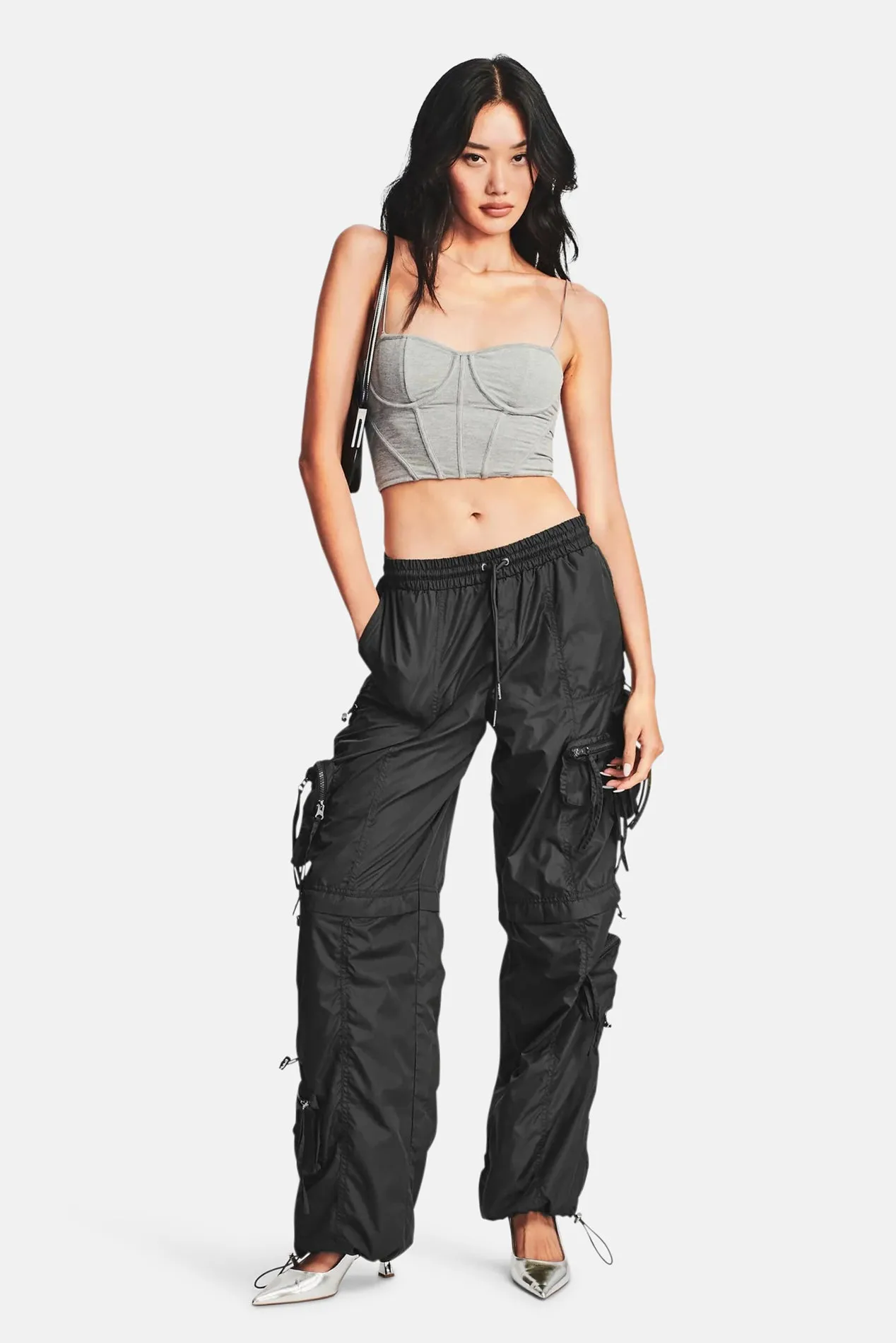 Alba Ruched Cargo Pant Black