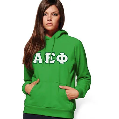 Alpha Epsilon Phi Hooded Sweatshirt - Gildan 18500 - TWILL