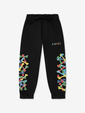 Amiri Kids Bones Scribble Joggers in Black