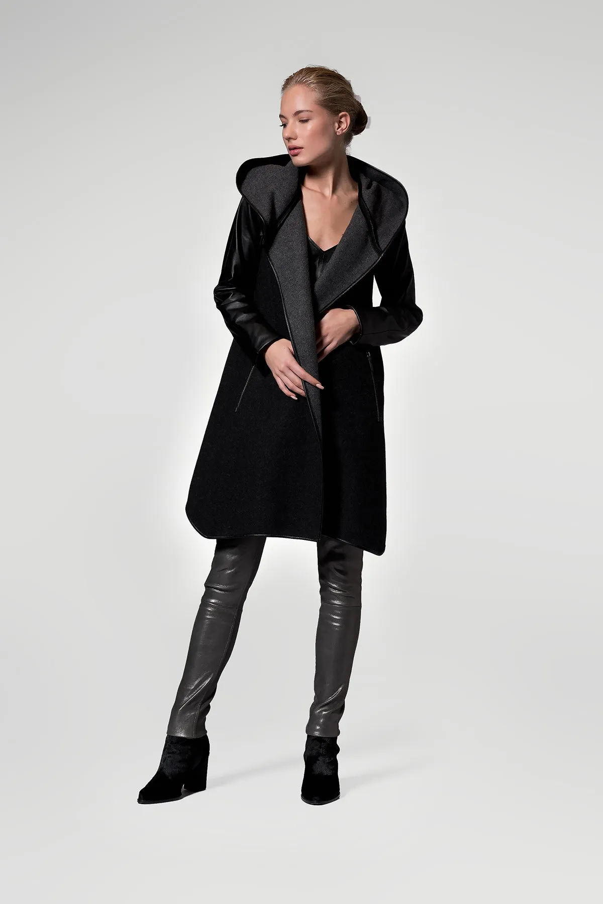 Anthracite Grey Wool Coat