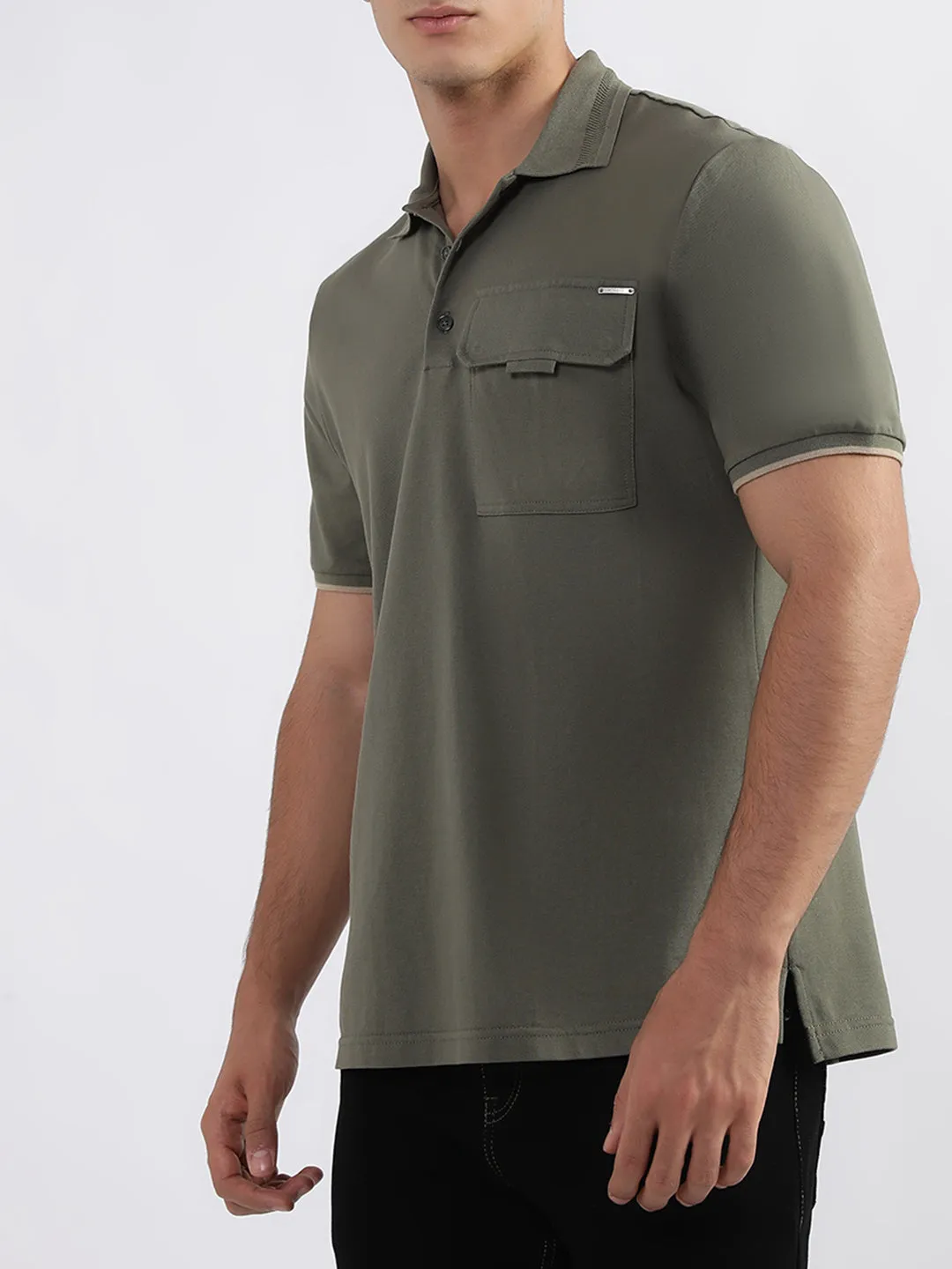 Antony Morato Sage Green Fashion Regular Fit Polo T-Shirt