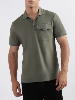 Antony Morato Sage Green Fashion Regular Fit Polo T-Shirt