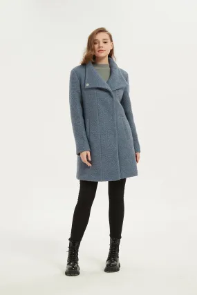 Asymmetrical Mid-Length Wool Coat & Jacket