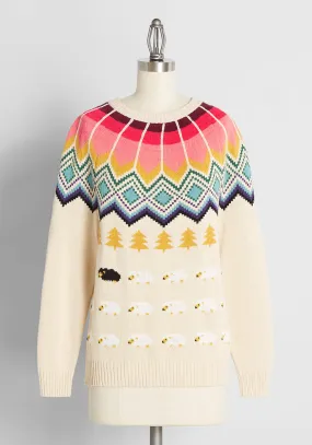 Baby Don't 'Herd' Me Fair Isle Sweater