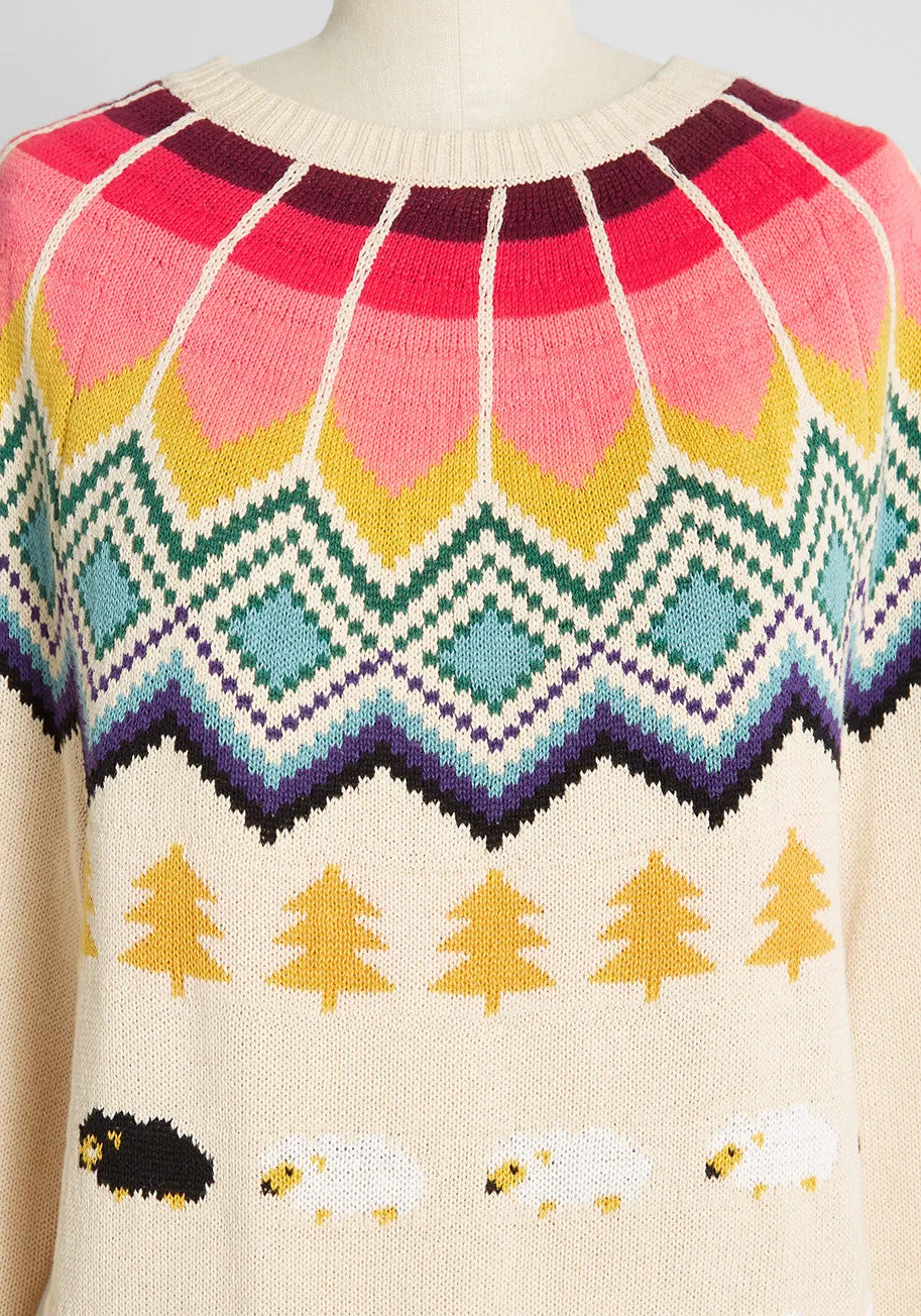 Baby Don't 'Herd' Me Fair Isle Sweater