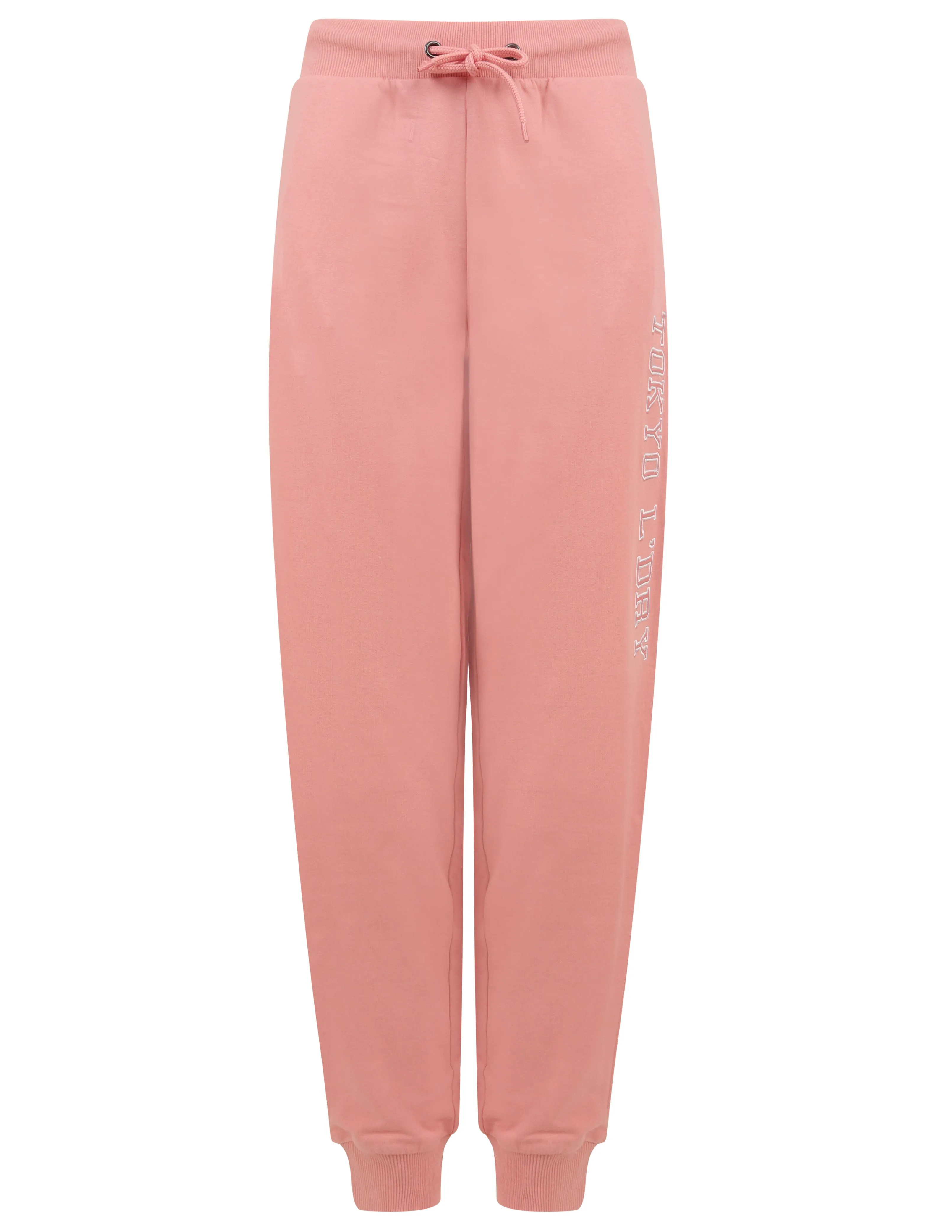 Banya Loopback Fleece Cuffed Joggers in Bridal Rose - Tokyo Laundry