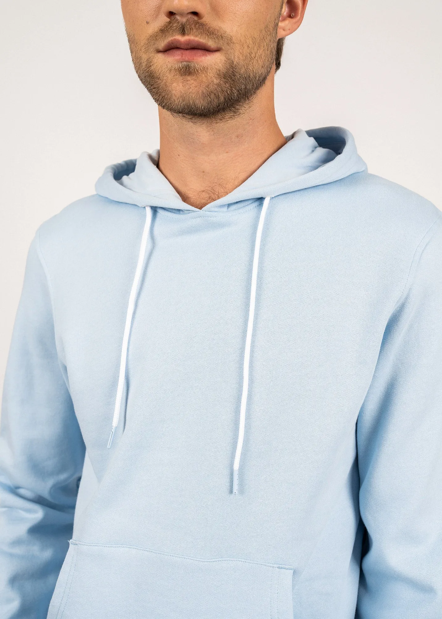 Benji hooded sweatshirt - plain, in fleece (CIEL)