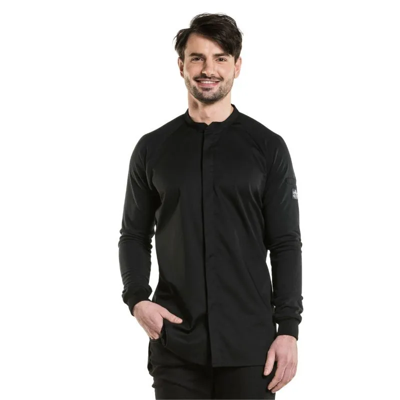 Black Centered Cut Kitchen Coat - Fratello - Chaud Devant