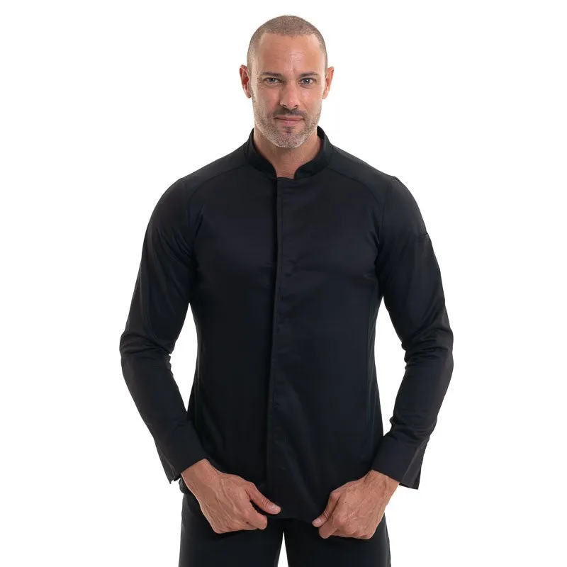 Black Long Sleeve Chef Coat Broto - ROBUR