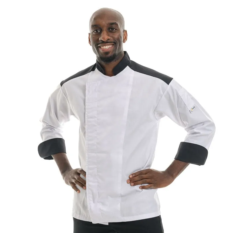 Black Master Short Sleeve or Long Sleeve Chef Coat - MANELLI