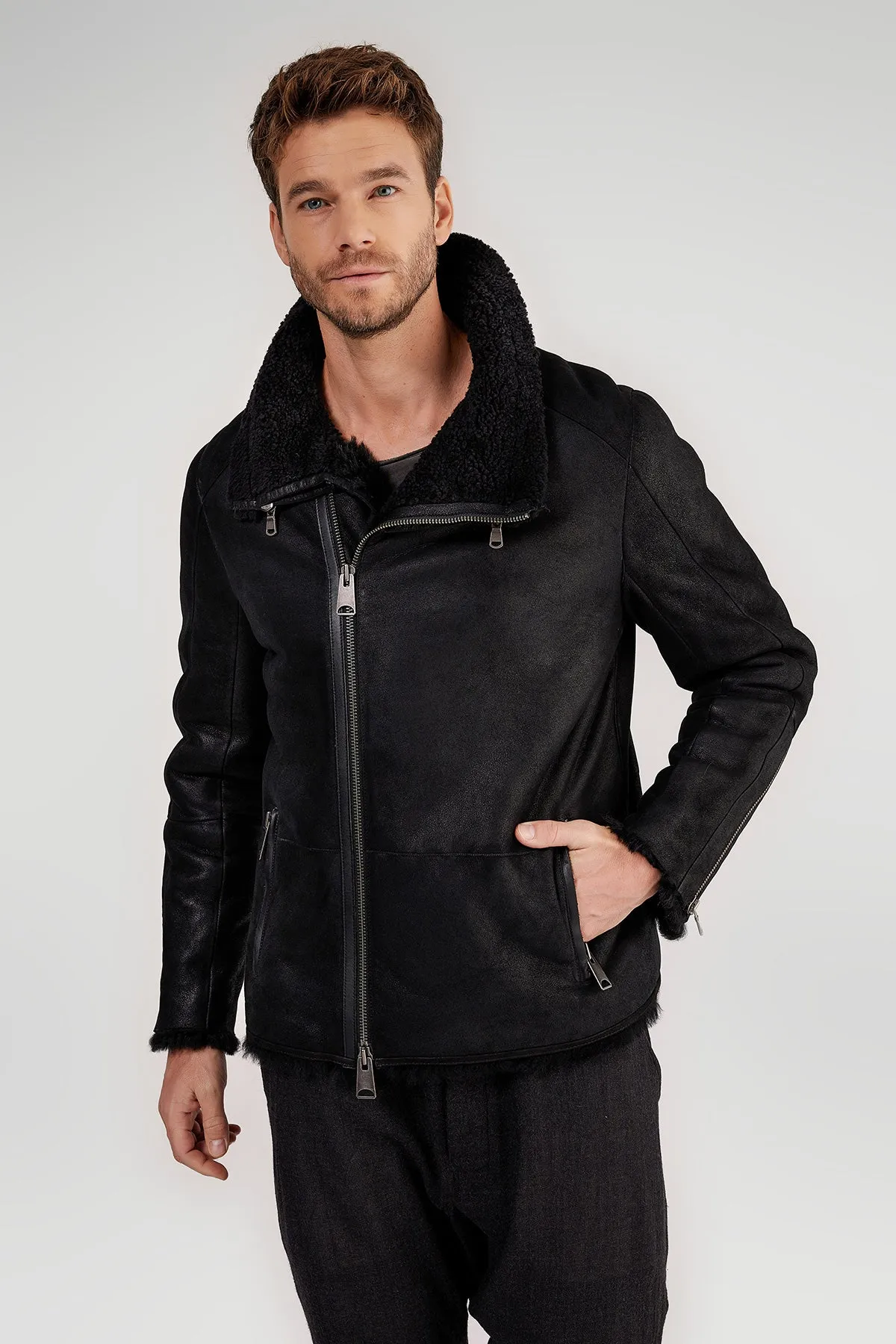 Black Shearling Jacket