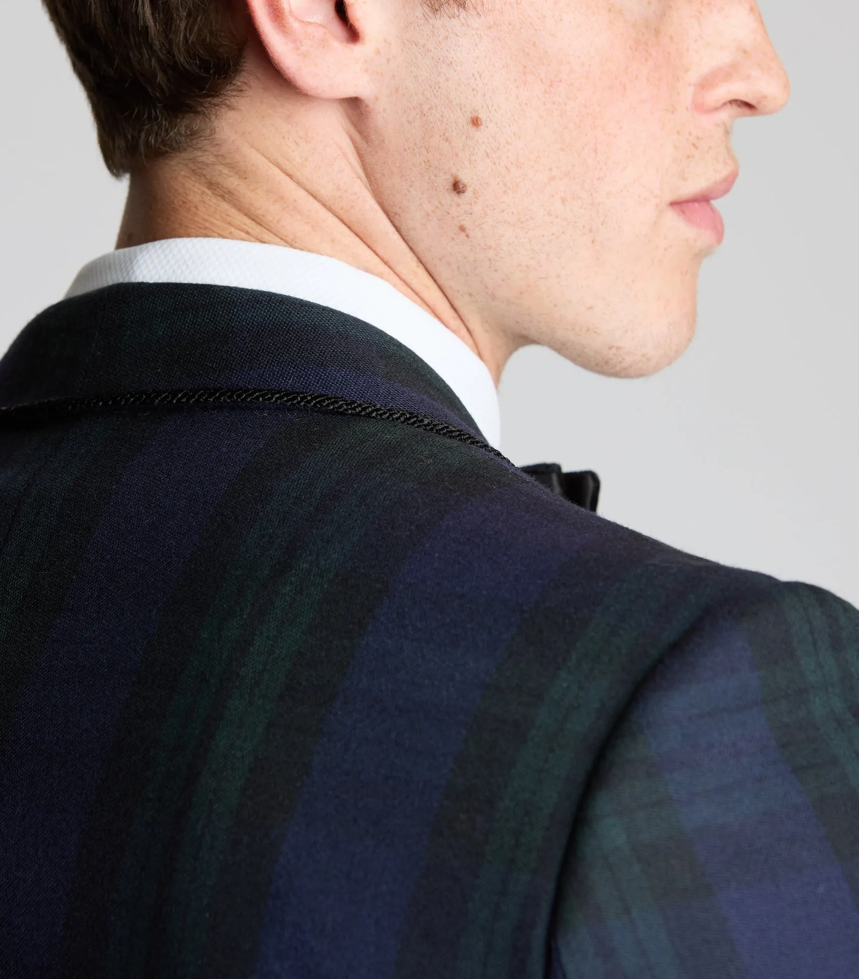 Black Watch Tartan Single Breasted Dinner Jacket