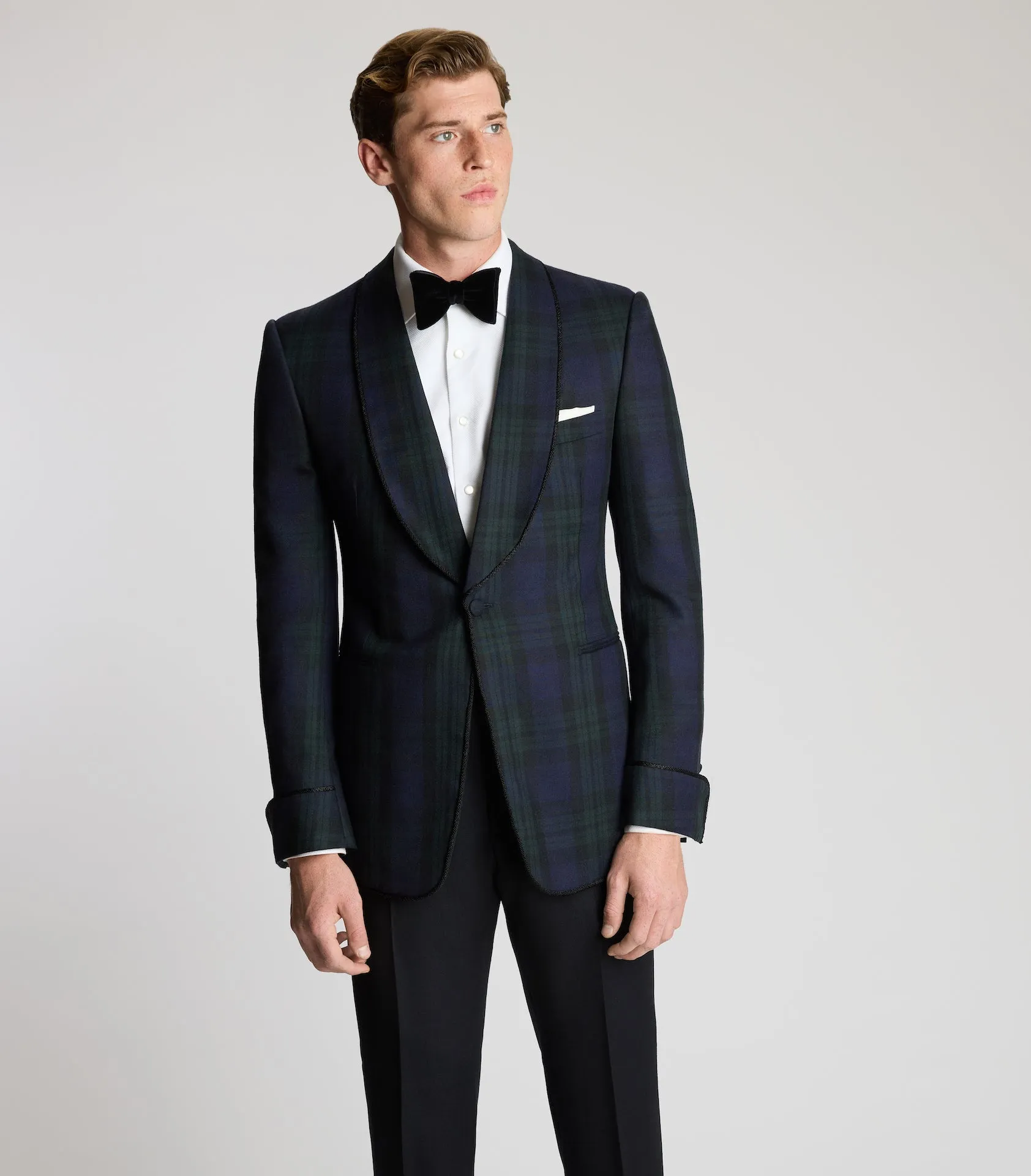 Black Watch Tartan Single Breasted Dinner Jacket