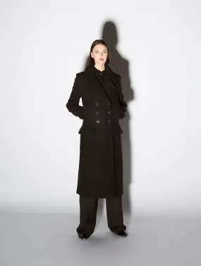 Black wool and cashmere coat