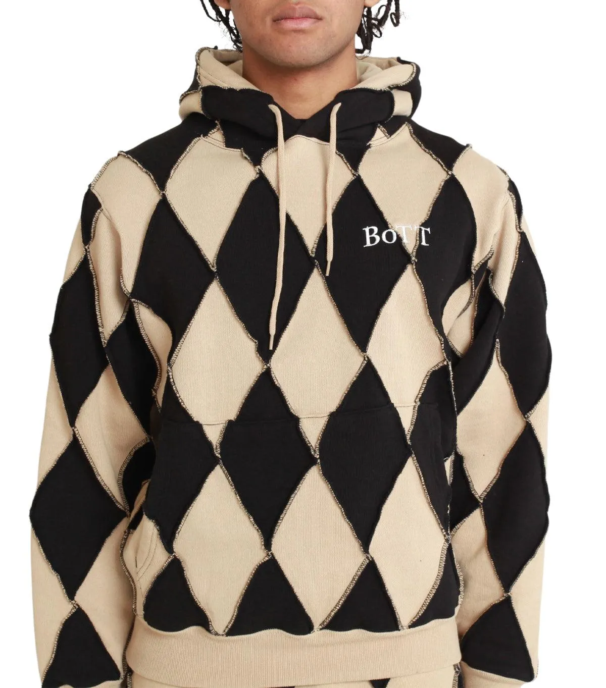 BoTT Patchwork Hoodie Black