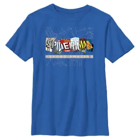 Boy's Marvel Spider-Man Beyond Amazing COMIC CLIPPINGS BEYOND T-Shirt