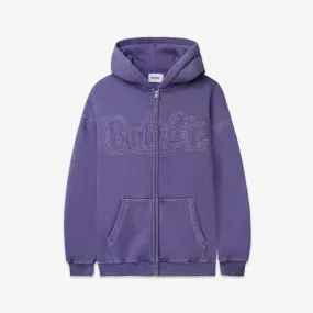 Breakdown Zip-Thru Hood Washed Purple