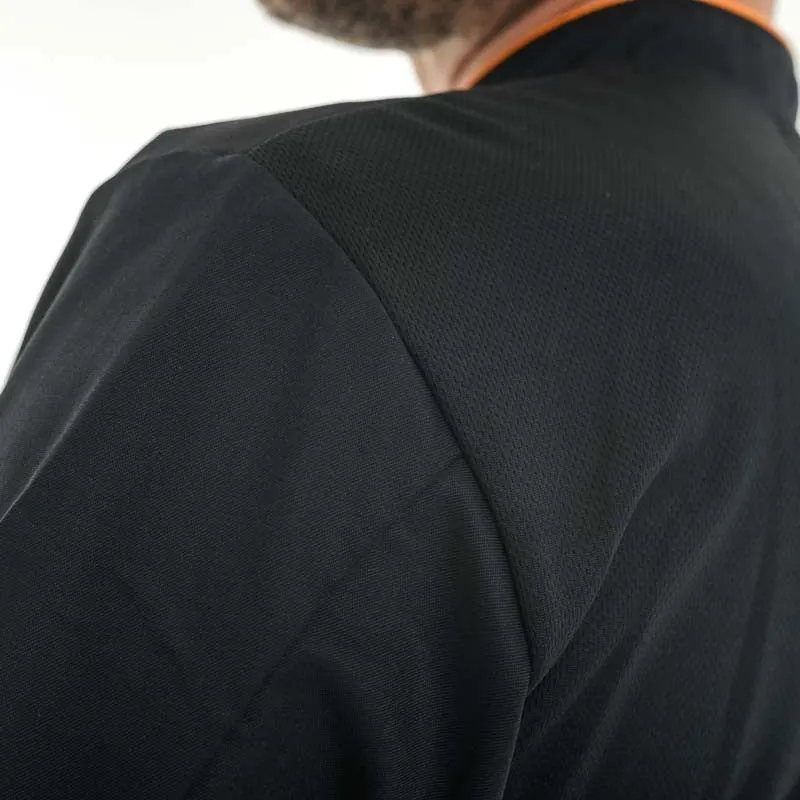 Breathable Short Sleeve or Long Sleeve Chef Coat with Orange Piping - MANELLI