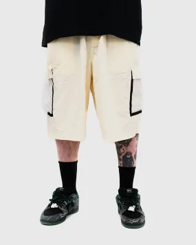 Bronze 56k Mesh Cargo Shorts - Cream