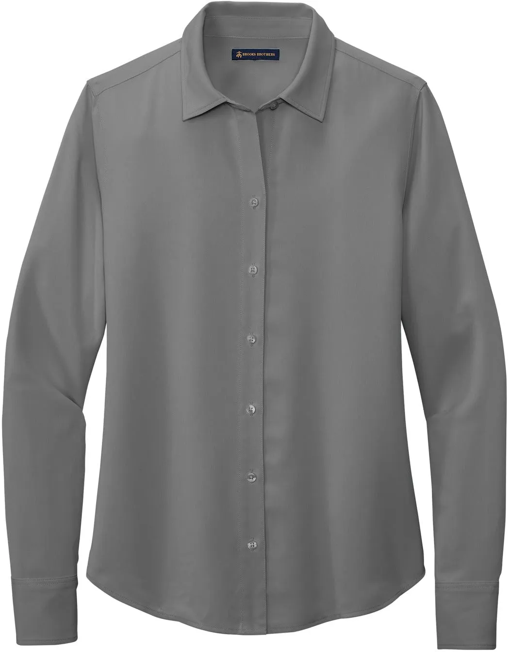 Brooks Brothers Ladies Full-Button Satin Blouse