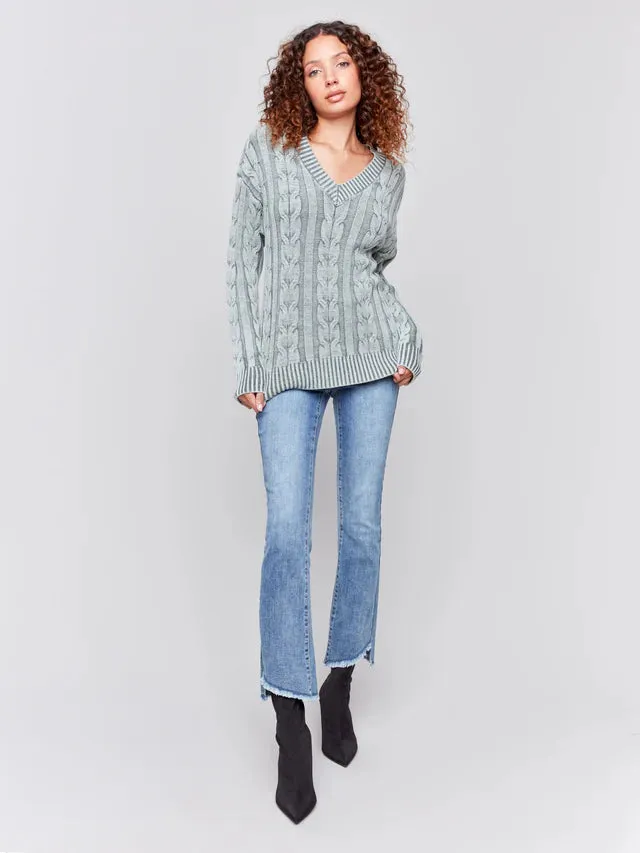 CABLE KNIT SWEATER