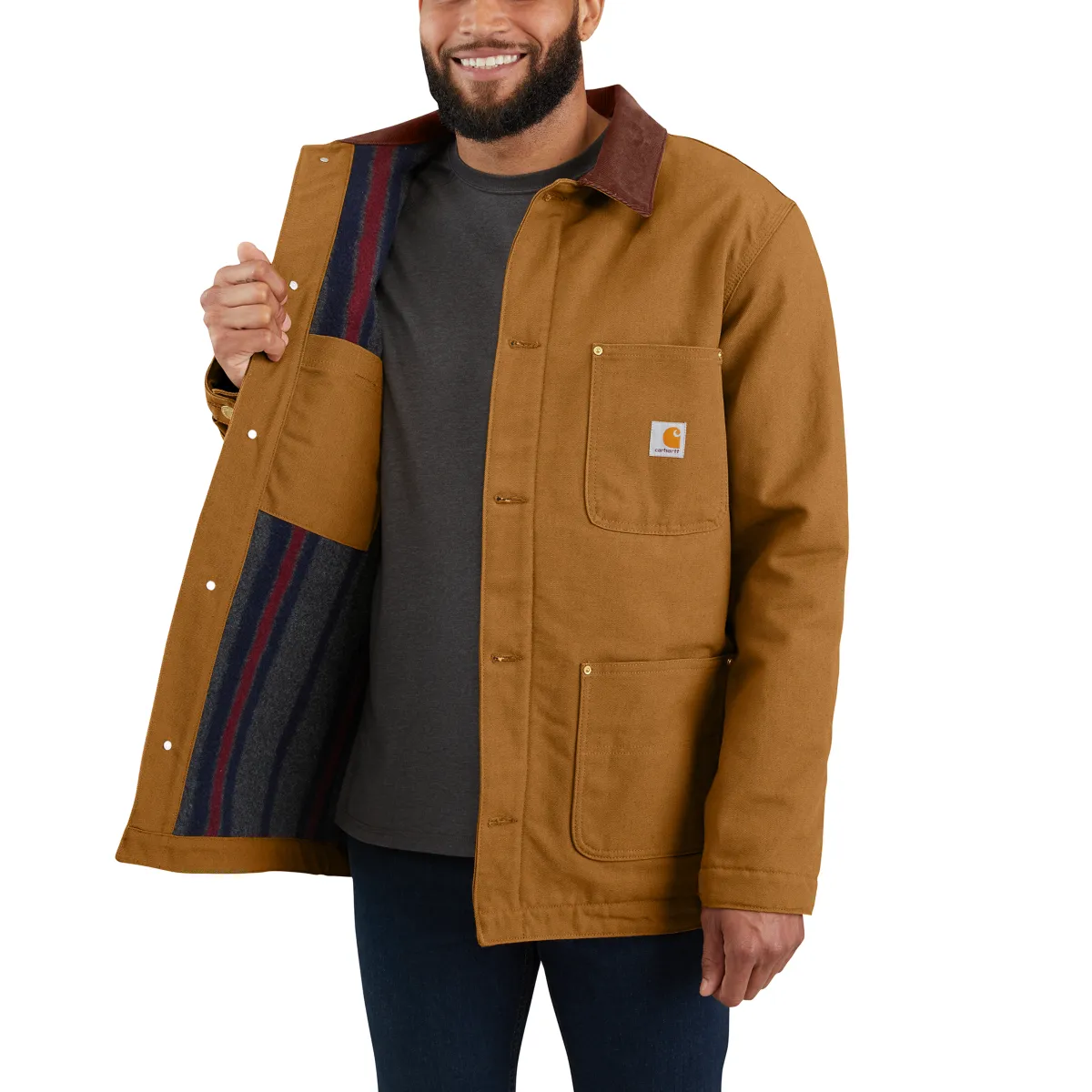 Carhartt Firm Duck Blanket Lined Chore Coat (103825)