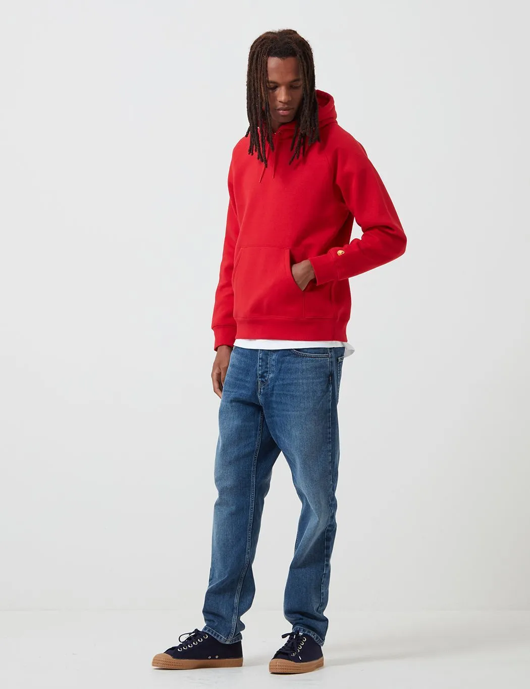 Carhartt-WIP Chase Hooded Sweatshirt - Etna Red