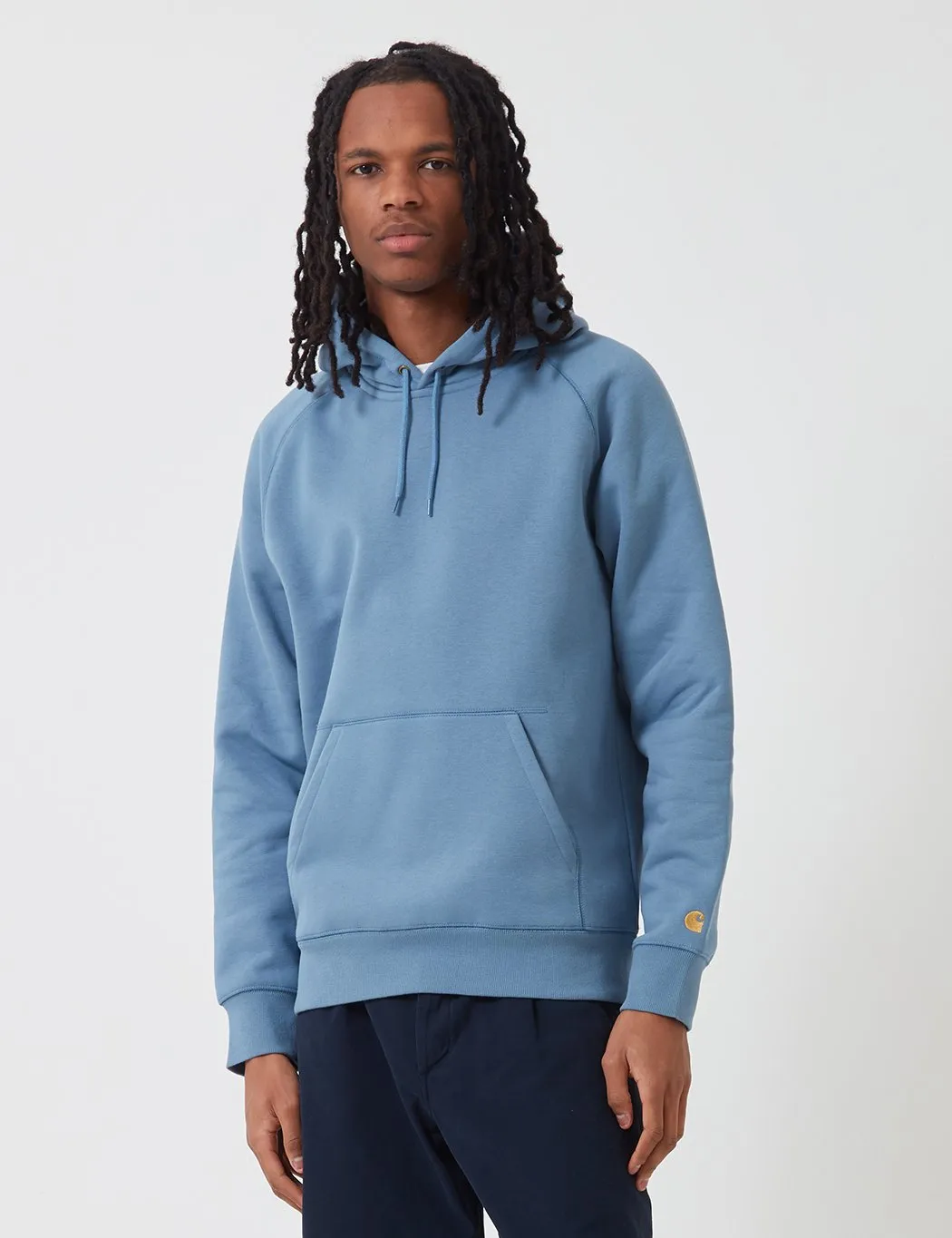 Carhartt-WIP Hooded Chase Sweatshirt - Mossa/Gold