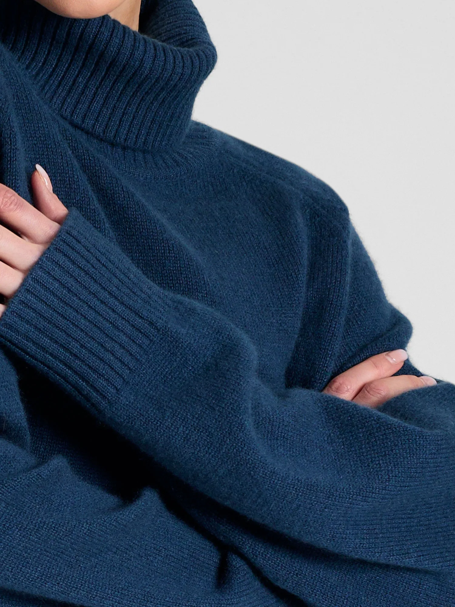 Cashmere sweater "Milano" - mountain blue