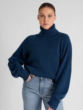 Cashmere sweater "Milano" - mountain blue