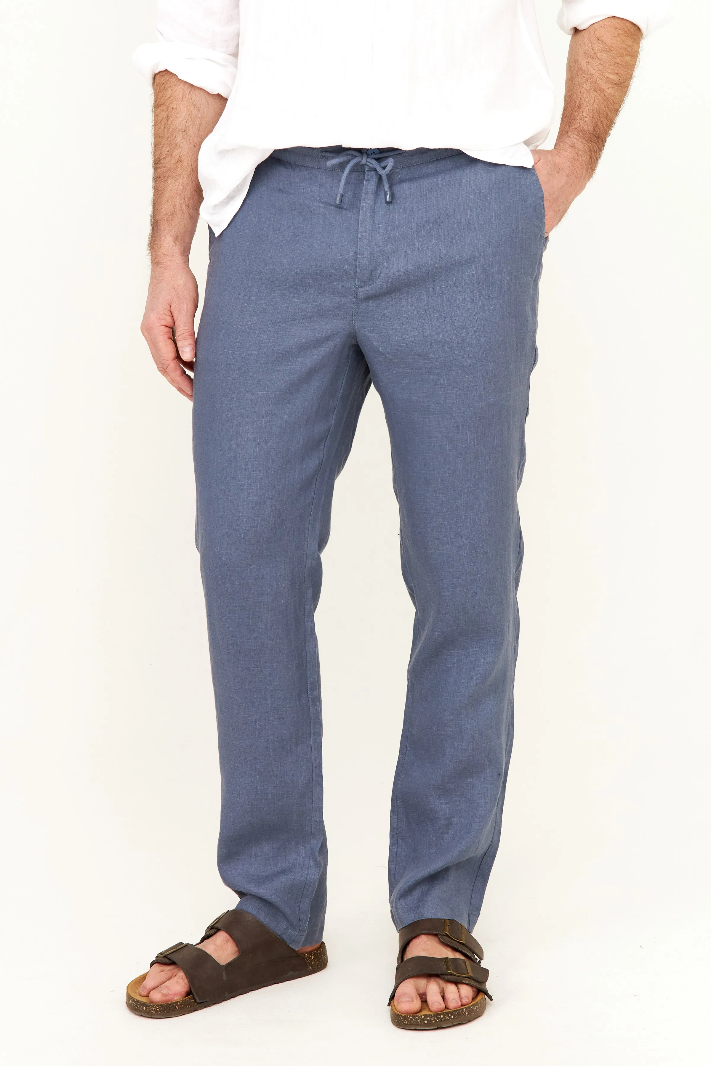 Casual Linen Pant - Vintage Indigo