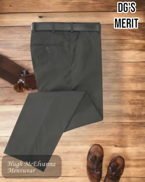 Cavalry Twill CHARCOAL Stretch Trouser 71686/08