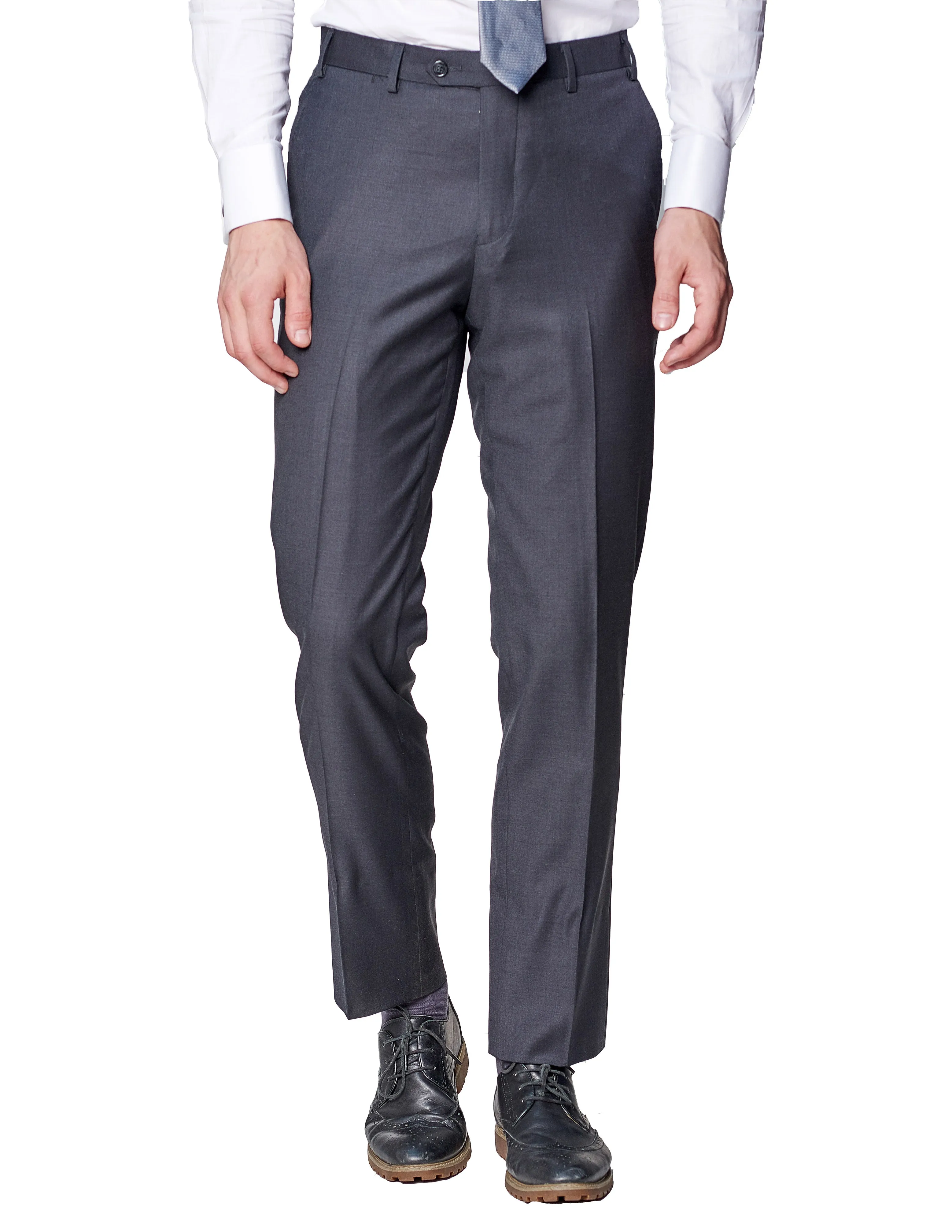 Charcoal Grey 100% Wool Pant