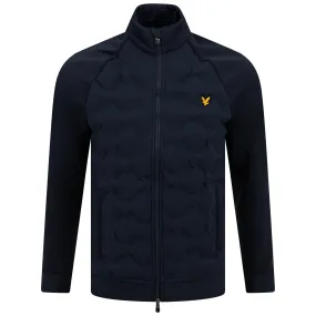 Check Quilt Back Fleece Jacket Dark Navy - SS23