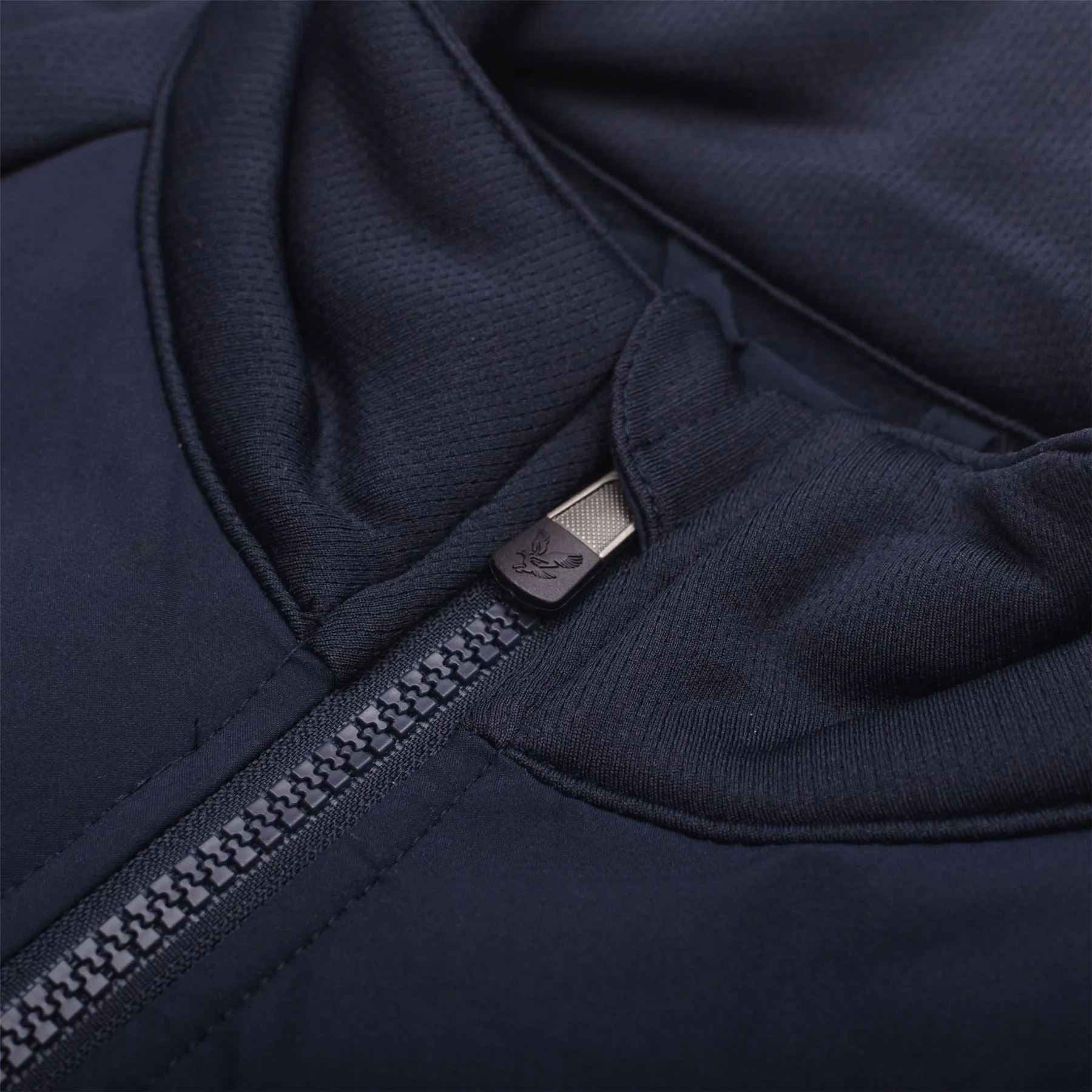 Check Quilt Back Fleece Jacket Dark Navy - SS23