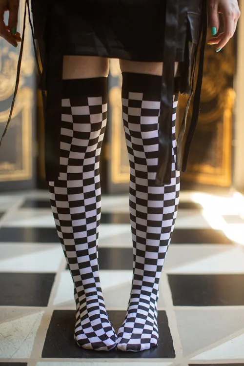 Checkered Over The Knee