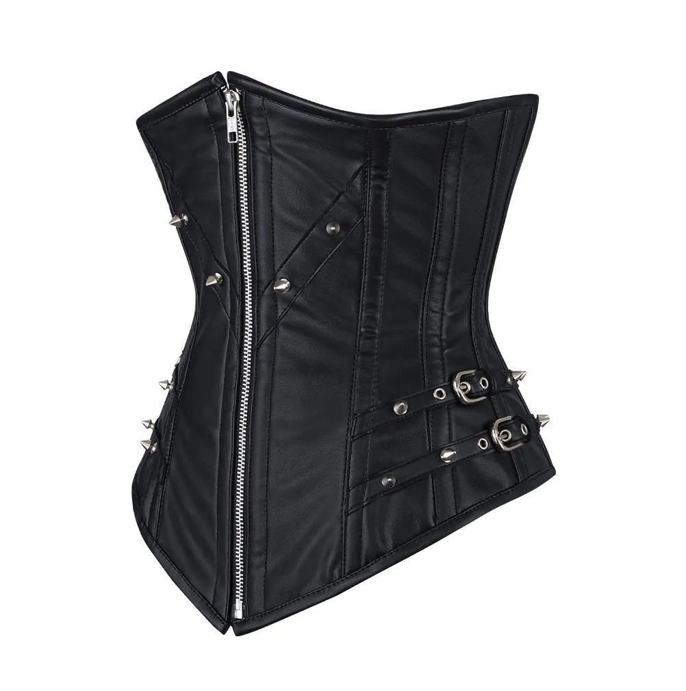 Chelsea Faux Leather Longline Underbust Corset