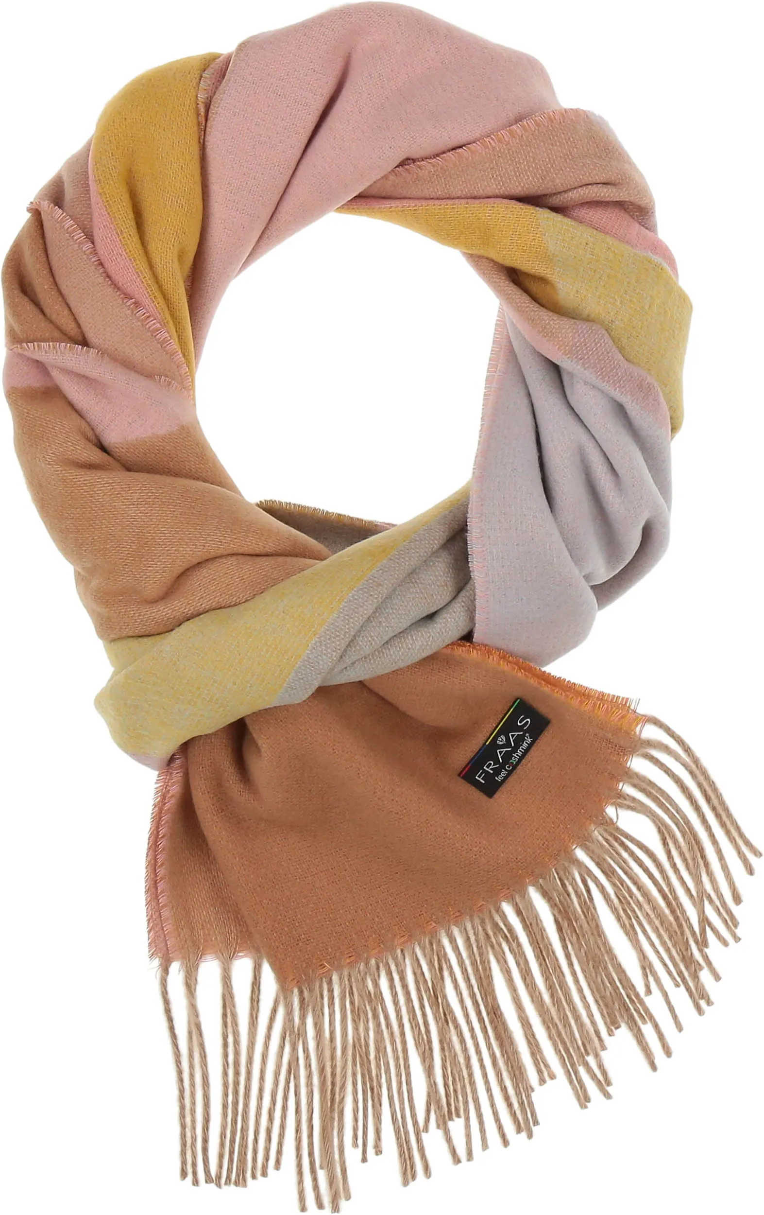 Chevron Color Block Cashmink Scarf