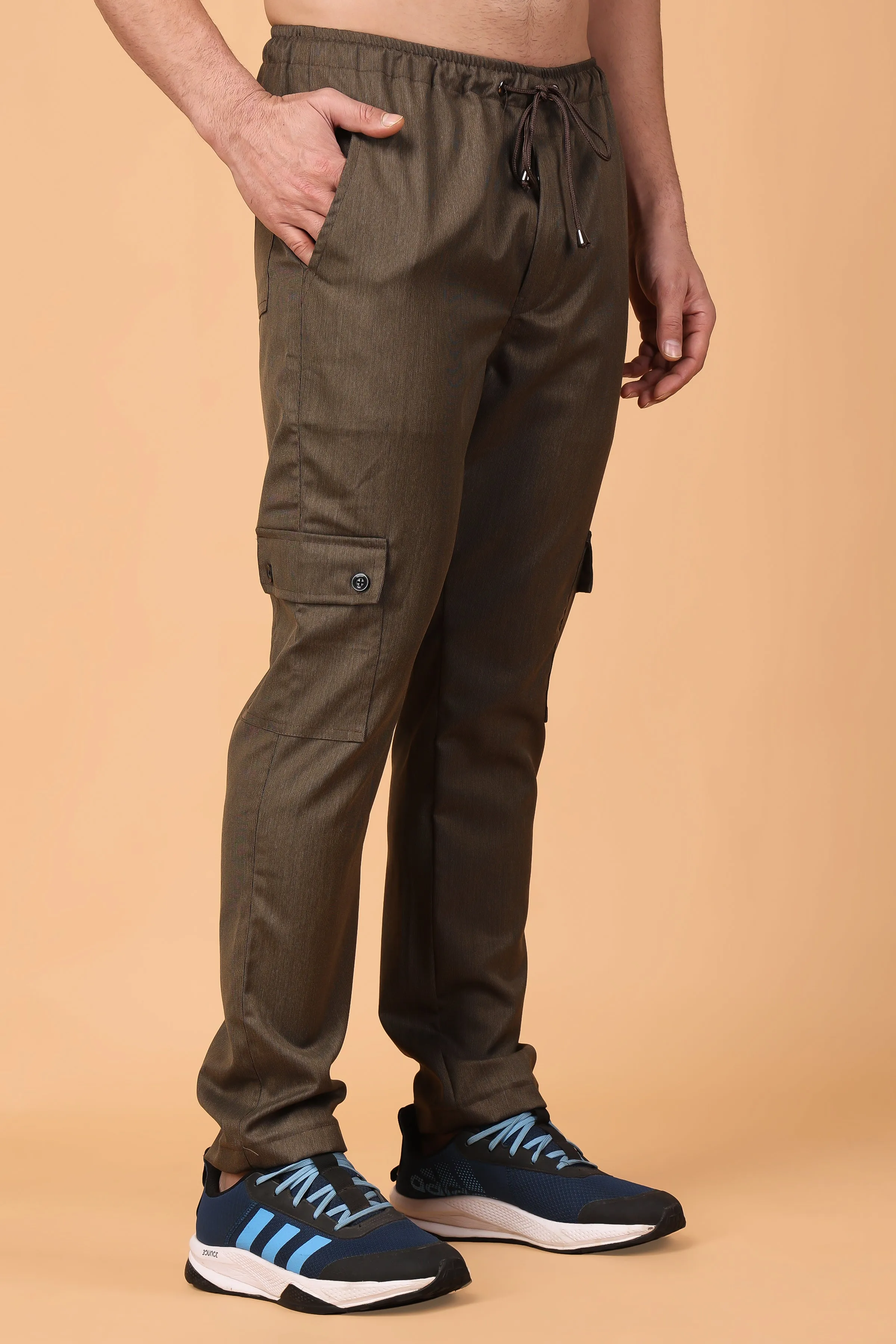 Cinnamon Textured Stretchable Cargo