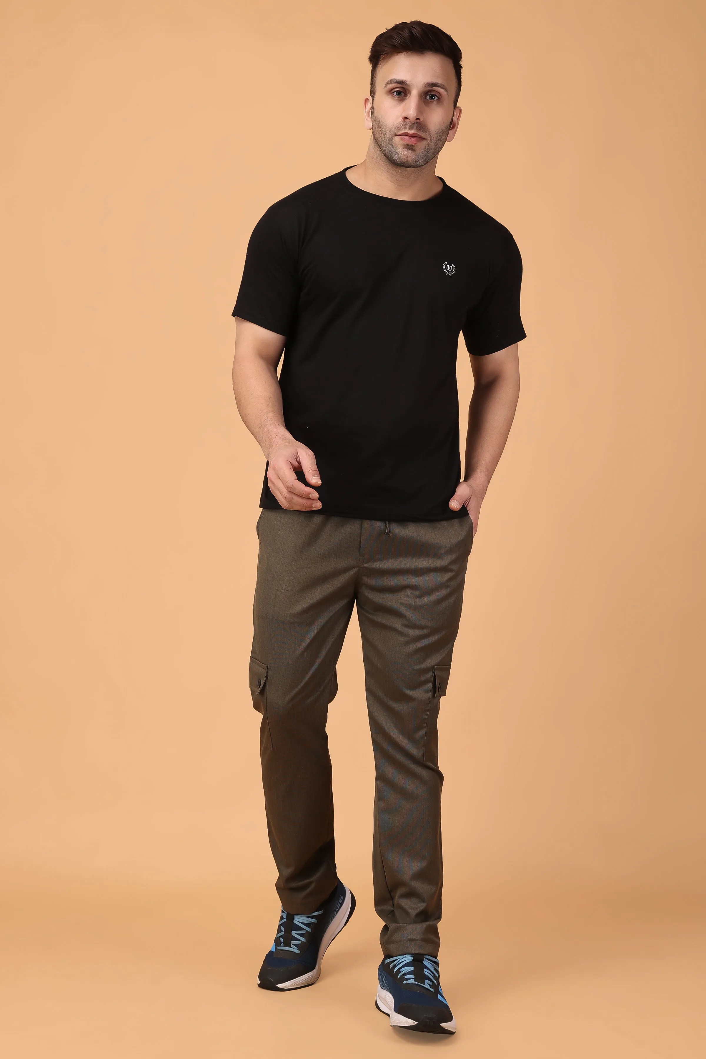 Cinnamon Textured Stretchable Cargo