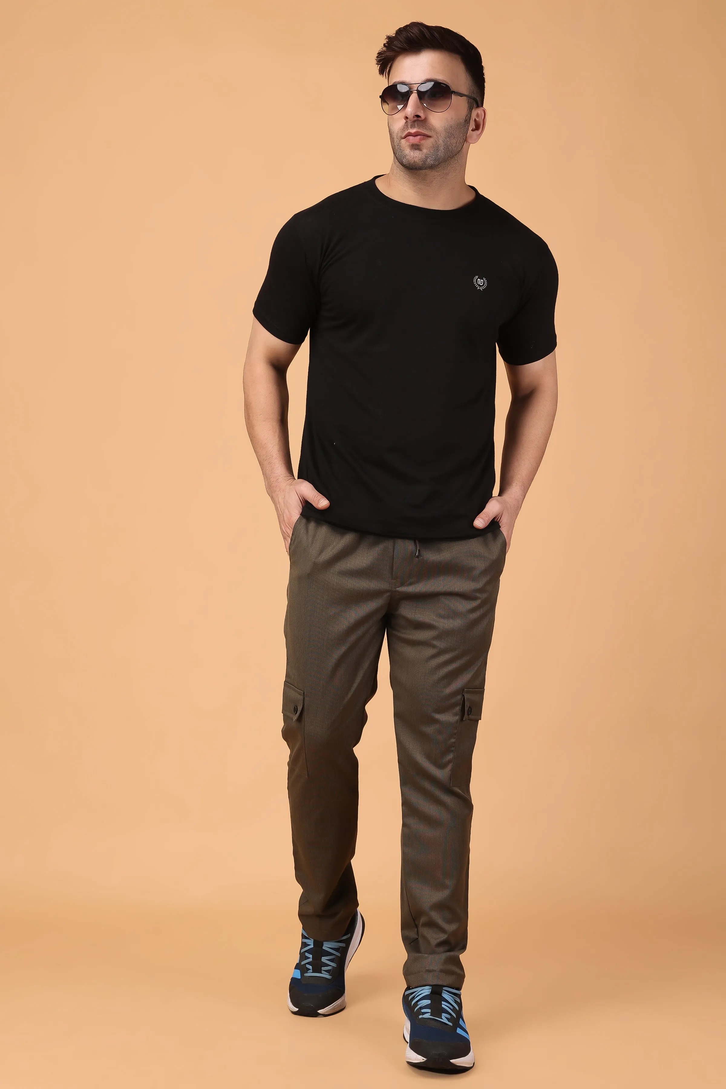 Cinnamon Textured Stretchable Cargo