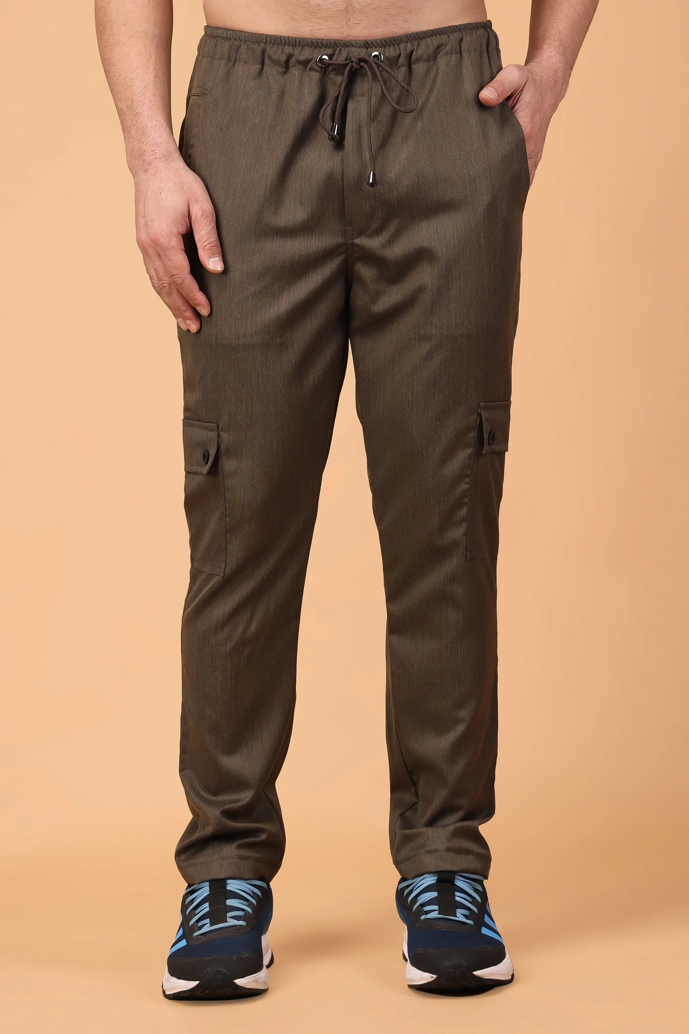 Cinnamon Textured Stretchable Cargo