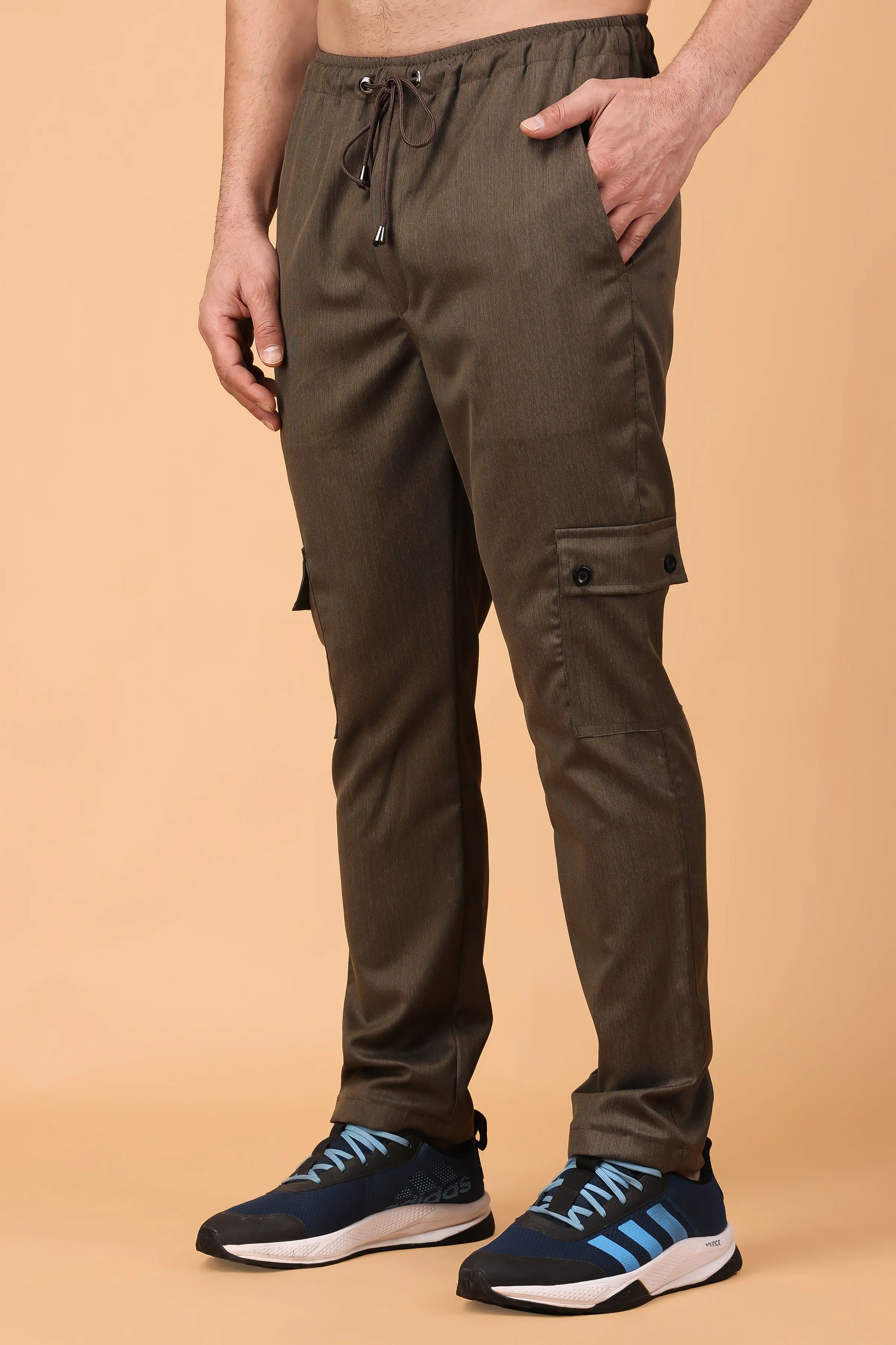 Cinnamon Textured Stretchable Cargo