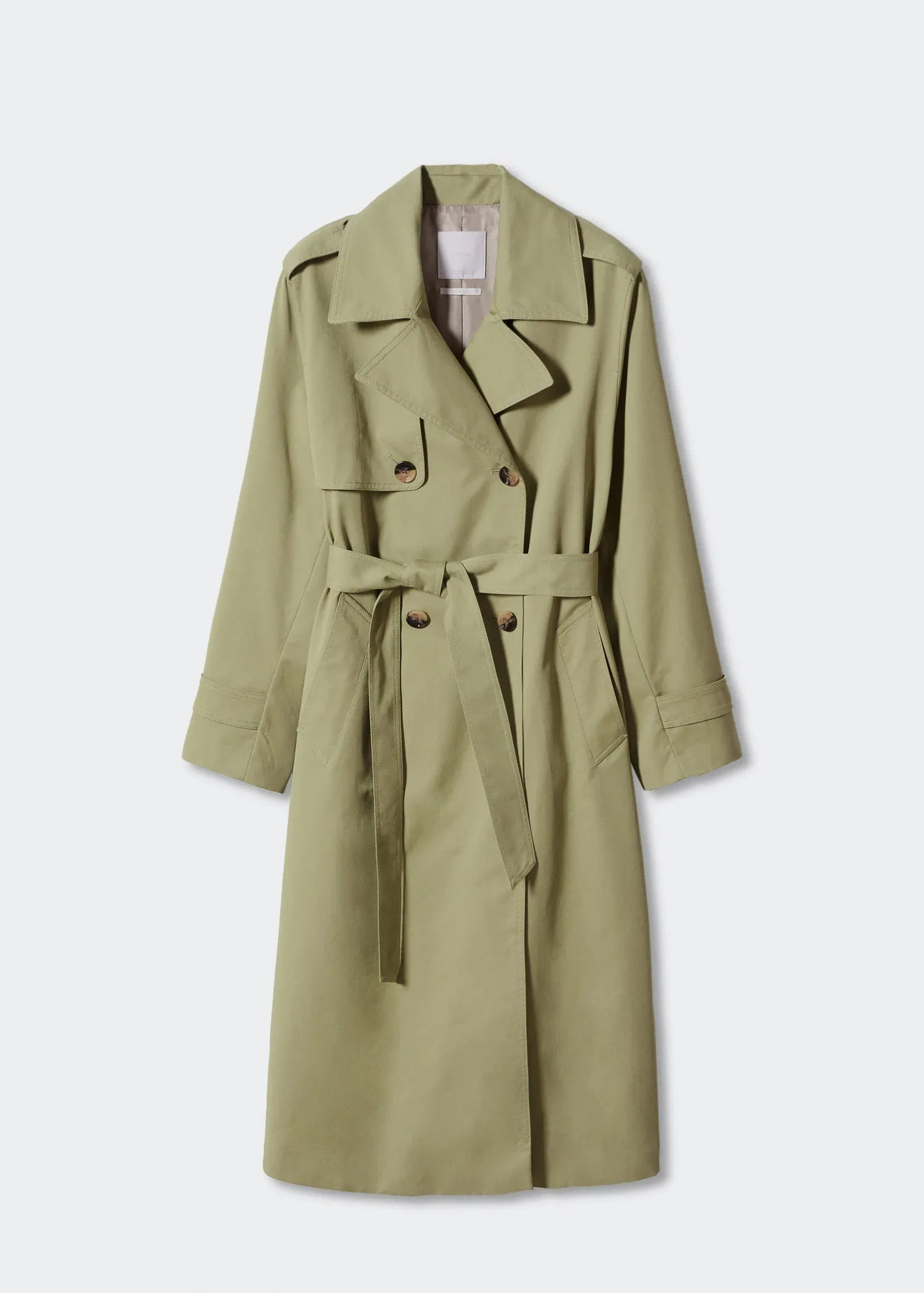 Classic belted trench coat