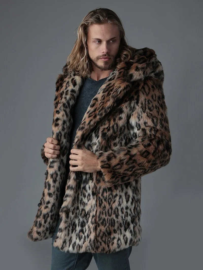 Classic Leopard Faux Fur Coat