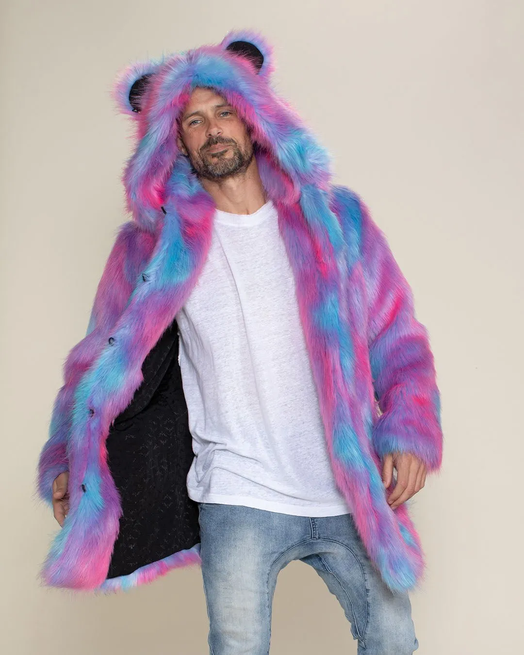 Classic Men's Faux Fur Coat | Cotton Candy Bear