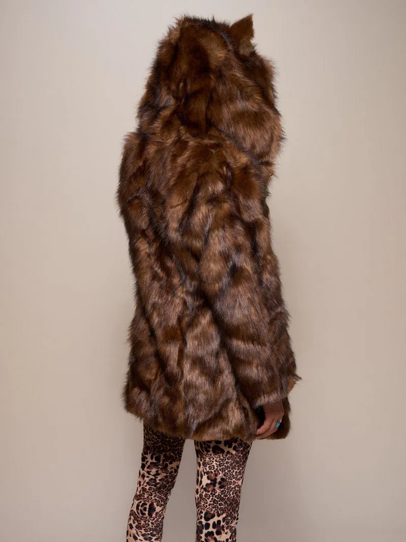 Classic Tawny Wolf Faux Fur SpiritHoods Coat